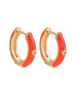 Clemmie Orange Mini Huggie Hoop Earrings