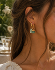 Birdie Mismatch Gold Tone Hoop Earrings