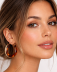 Oreilia Tortoiseshell Hoop Earrings