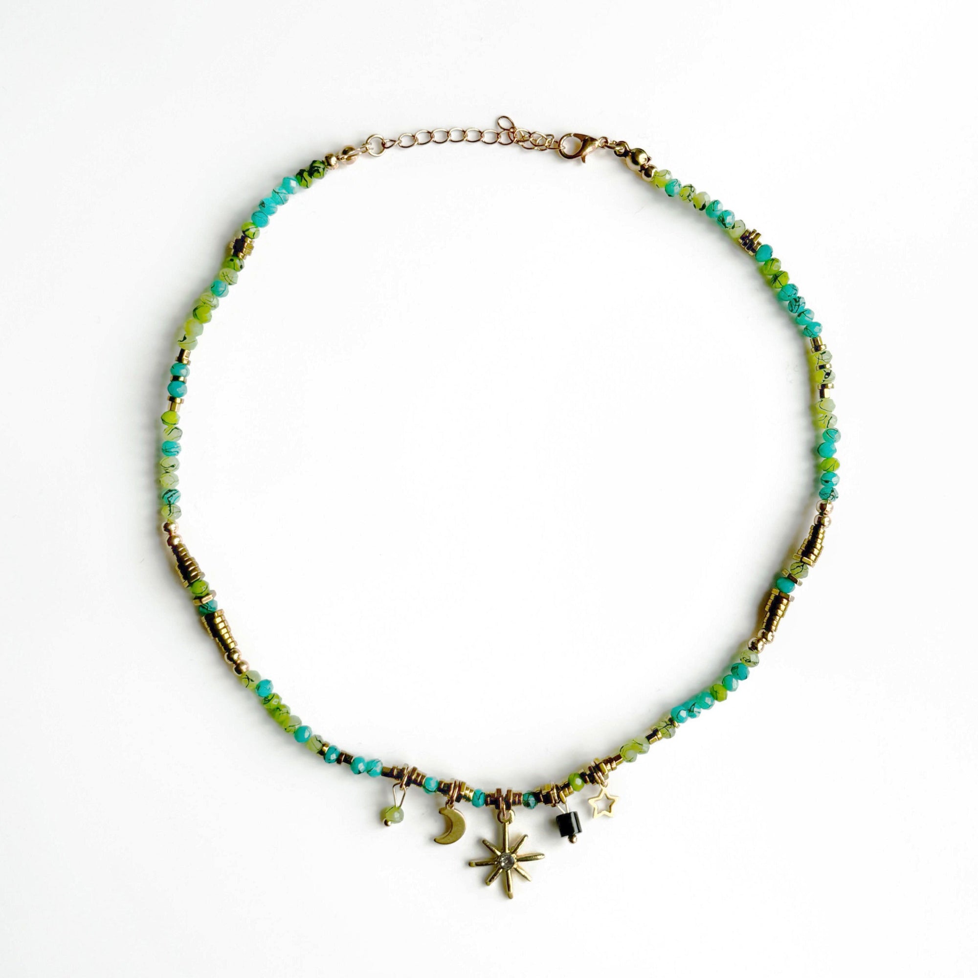 Gaia Boho Beaded Necklace & Bracelet Set