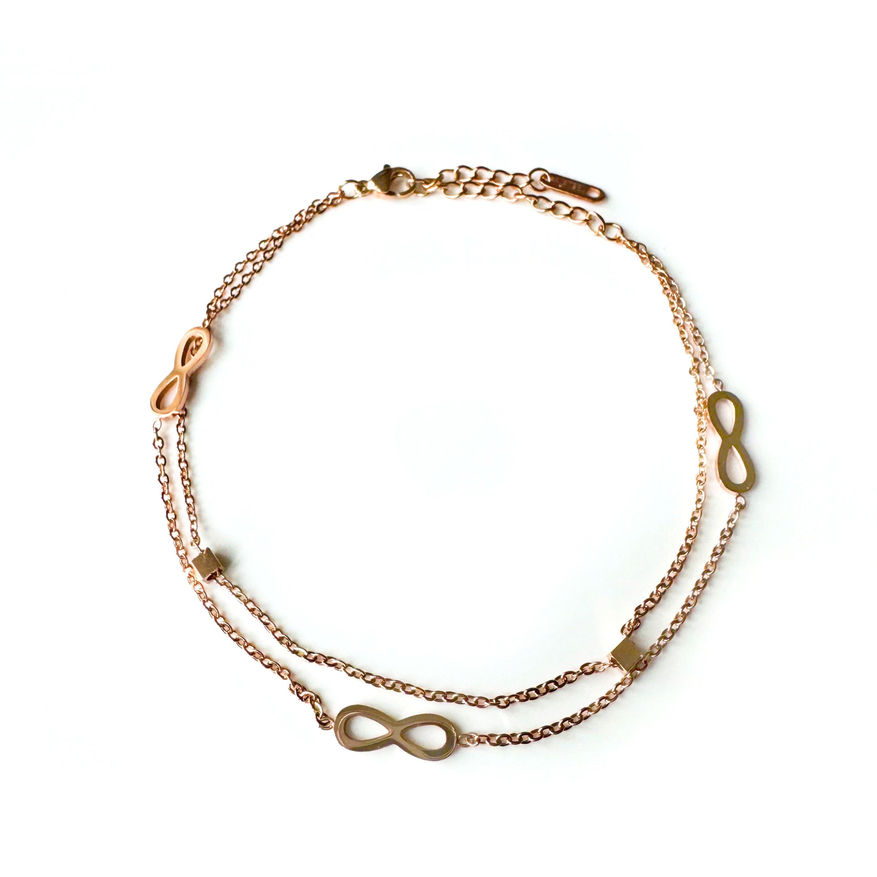 Evie Rose Infinity Layered Anklet