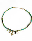 Gaia Aqua Beaded Necklace