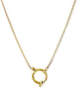 Claudine Luxe 18k Gold Plated Minimalist Gold Ring Necklace