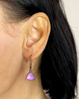 Holly Lilac Gem Gold Hoop Earrings
