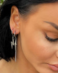 Atlas Lightning Bolt Mismatch Dangle Earrings