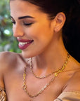 Kate Luxe 18k Gold Plated  Double Layer Necklace