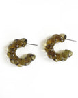 Kiki Khaki Acrylic Twist Earrings