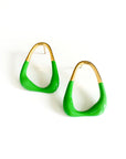 Clary Luxe 18k Gold Plated Green Earrings