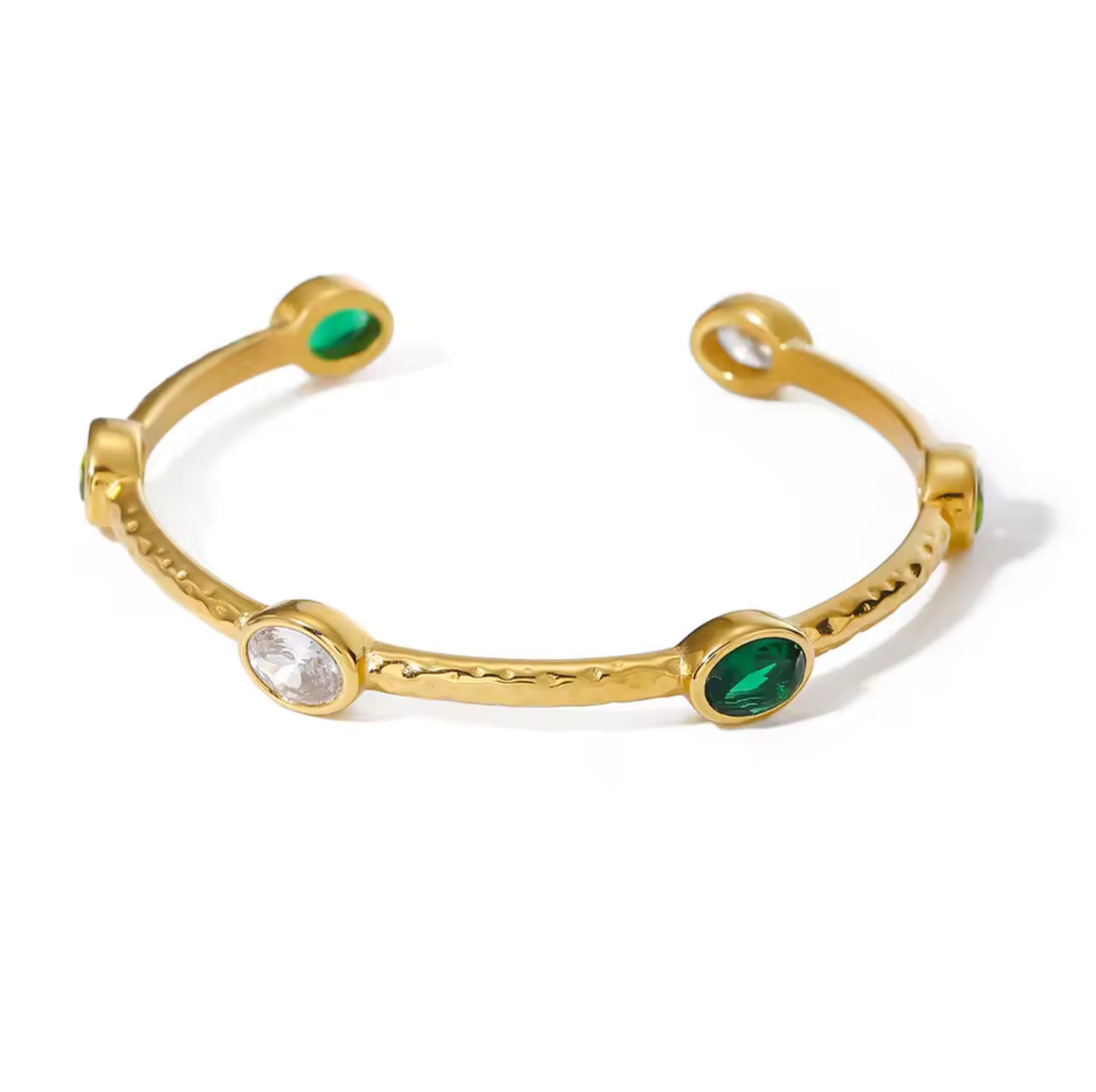Freya Luxe 18k Gold Plated Jewelled Cuff