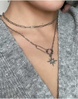 Sahara Luxe Double Layer Starburst Pendant Necklace