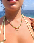 Gaia Aqua Beaded Necklace