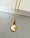 Neva Luxe 18k Gold Plated Reversible Celestial Pendant Necklace