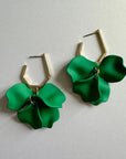 Juni Mid Green Petal Earrings