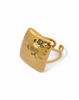 Henley Luxe 18k Gold Plated Square Statement Ring