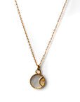 Neva Luxe 18k Gold Plated Reversible Celestial Pendant Necklace