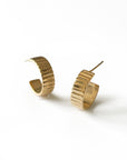 Alexa Luxe 18k Gold Plated Ridged Hoops