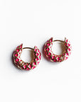 Rhea Cerise Enamel Hoops