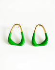 Clary Luxe 18k Gold Plated Green Earrings