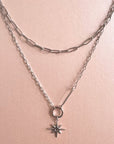 Sahara Luxe Double Layer Starburst Pendant Necklace
