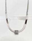 Daphne Luxe Silver Jewel Necklace