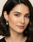 Aster Luxe 18k Gold Plated Mismatch Jewel Charm Earrings