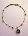 Arya Luxe 18k Gold Plated Jewelled Anklet