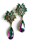 Christiana Green Jewelled Statement Earrings