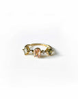Maggie Peach And Green Gemstone Ring