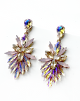 Genevieve Pink Rhinestone Statement Earrings