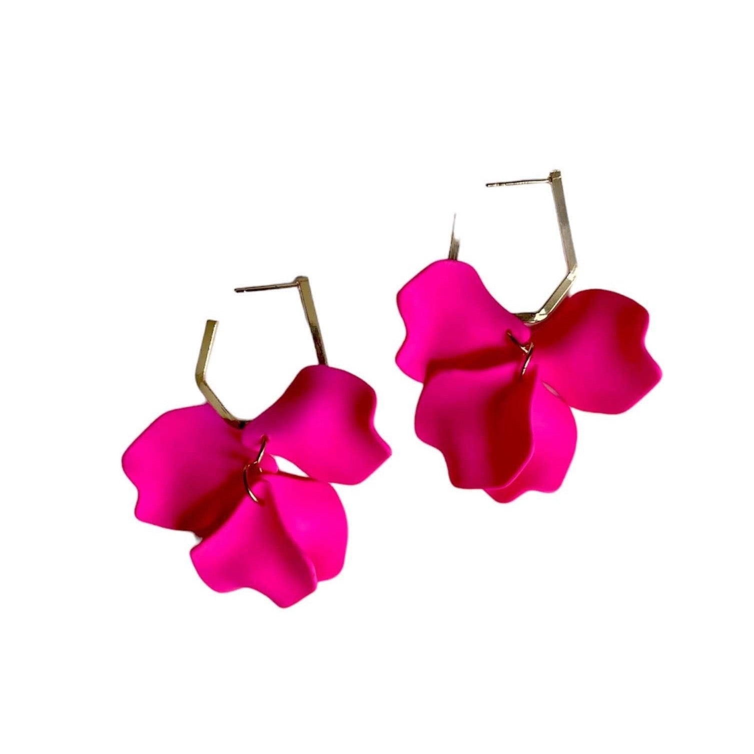 pink)petal Long Earrings