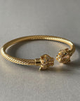 Zuri Gold Textured Panther Cuff