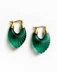 Audrey Forest Ridged Hoop Earrings