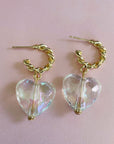 Taja Faceted Heart Earrings