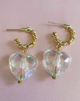 Taja Faceted Heart Earrings
