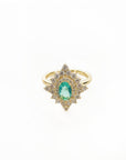 Florence Azure Stone Vintage Style Adjustable Ring