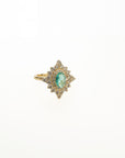 Florence Azure Stone Vintage Style Adjustable Ring