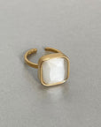 Hestia Luxe 18k Gold Plated White Ring