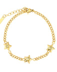 Stevie Luxe 18k Gold Plated Star Charm Bracelet