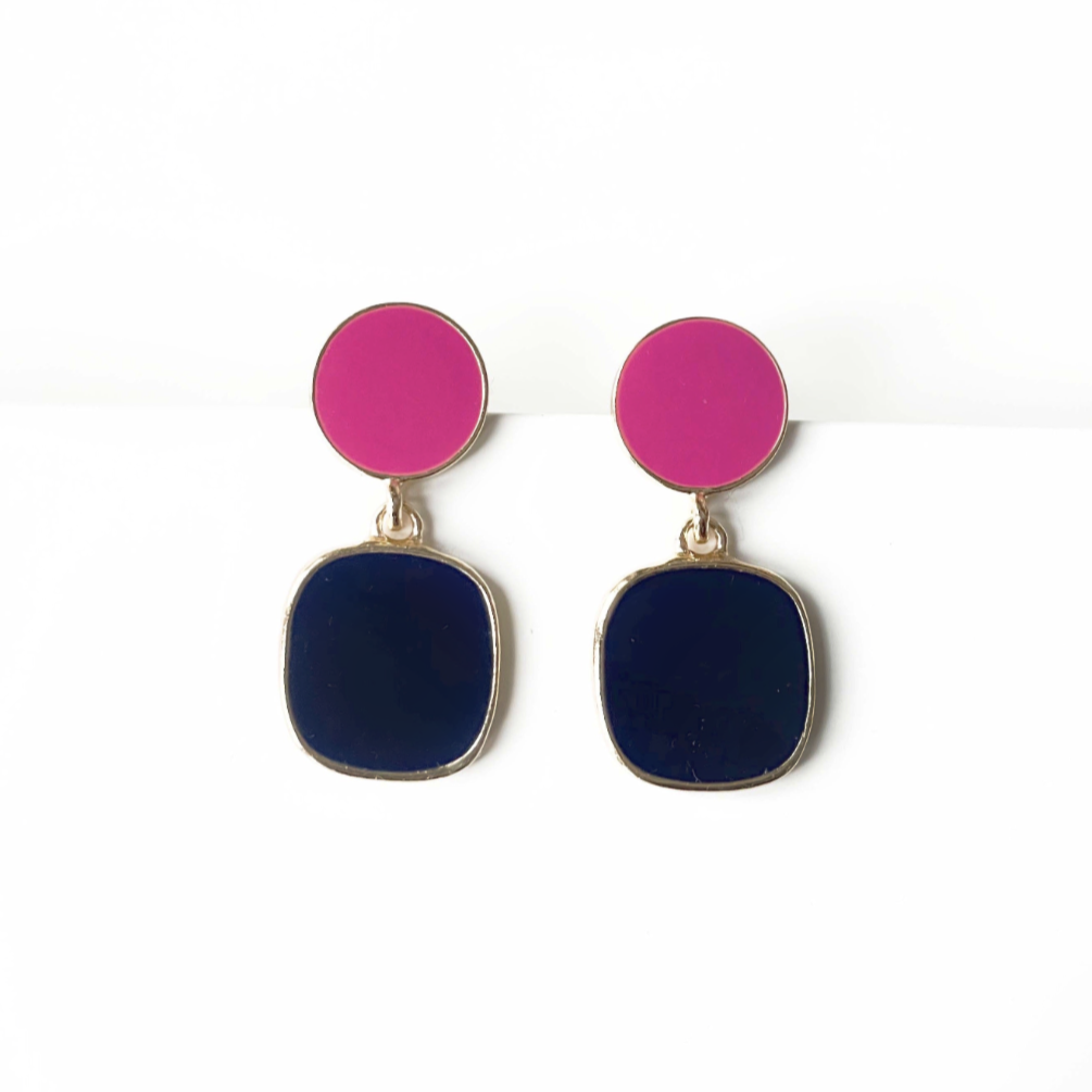 Enamel deals drop earrings