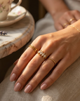 Aria Luxe 18k Gold Plated Marquise Ring