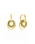 Evelina Luxe 18k Gold Plated Green Resin Drop Earrings