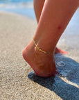 Zaari Luxe 18k Gold Plated Butterfly Anklet