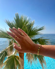 Seira Luxe 18k Gold Plated Jewelled Cuff