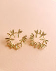Tia Gold Wreath Earrings