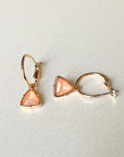Holly Peach Gem Hoop Earrings