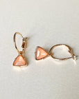 Holly Peach Gem Hoop Earrings