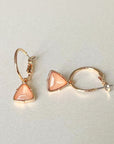 Holly Peach Gem Hoop Earrings