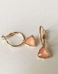 Holly Peach Gem Hoop Earrings