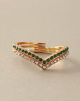 Marina Luxe 18k Gold Plated Skinny Wishbone Ring
