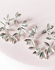 Tia Silver Wreath Earrings